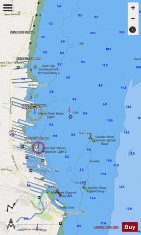 LAKE ST.CLAIR PAGE 19 Marine Chart - Nautical Charts App - Streets