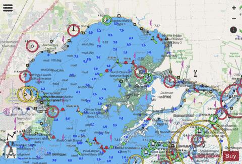 LAKE ST CLAIR 23 Marine Chart - Nautical Charts App - Streets