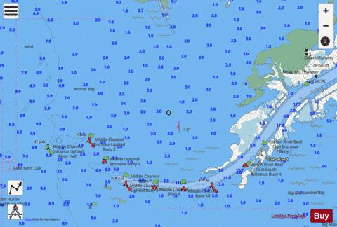 LAKE ST.CLAIR PAGE 34 Marine Chart - Nautical Charts App - Streets
