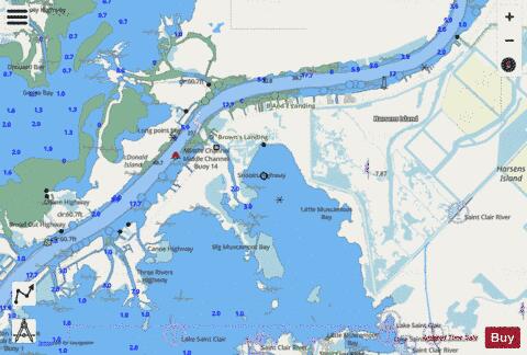 LAKE ST.CLAIR PAGE 35 Marine Chart - Nautical Charts App - Streets