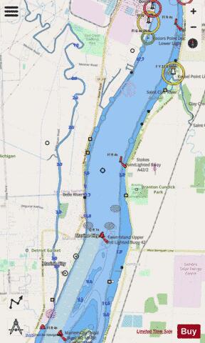 ST CLAIR RIVER PAGE 44 Marine Chart - Nautical Charts App - Streets