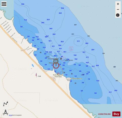HAMMOND BAY HARBOR MICHIGAN Marine Chart - Nautical Charts App - Streets