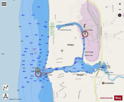 PORT SHELDON MICHIGAN Marine Chart - Nautical Charts App - Streets