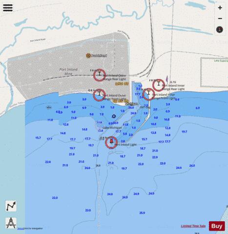 PORT INLAND MICHIGAN Marine Chart - Nautical Charts App - Streets