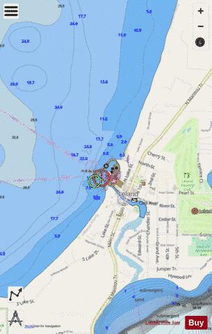 LELAND MICHIGAN Marine Chart - Nautical Charts App - Streets