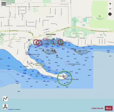 HARBOR SPRINGS MICHIGAN Marine Chart - Nautical Charts App - Streets