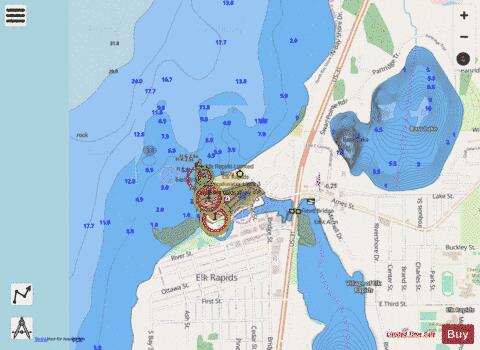 ELK RAPIDS MICHIGAN Marine Chart - Nautical Charts App - Streets