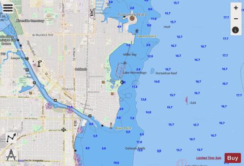LAKE WINNEBAGO and FOX RIV PG 13 Marine Chart - Nautical Charts App - Streets