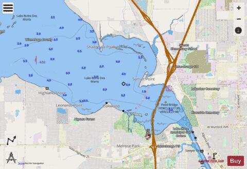LAKE WINNEBAGO and FOX RIV PG 14 Marine Chart - Nautical Charts App - Streets