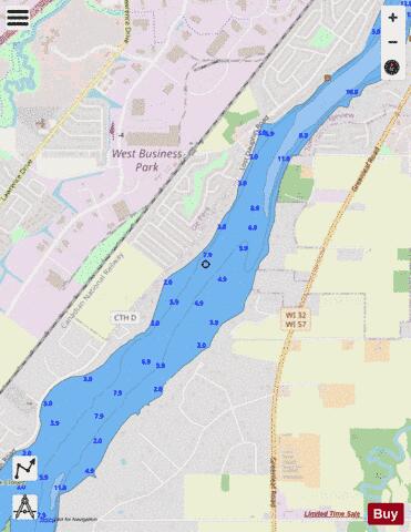 LAKE WINNEBAGO and FOX RIV PG 31 EXT LEFT Marine Chart - Nautical Charts App - Streets