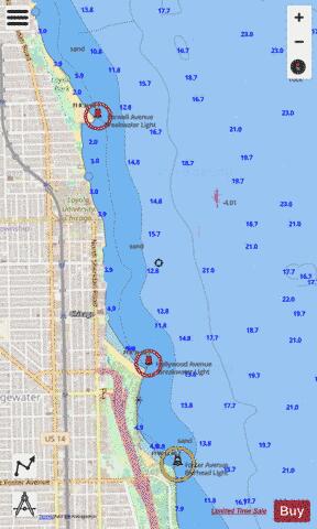 CHICAGO AND VICINITY PAGE 4 Marine Chart - Nautical Charts App - Streets