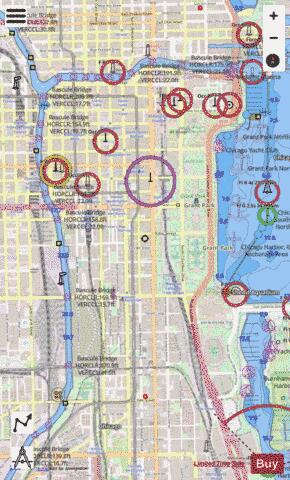 CHICAGO AND VICINITY SOUTH BRANCH CHICAGO RIVER 23 Marine Chart - Nautical Charts App - Streets