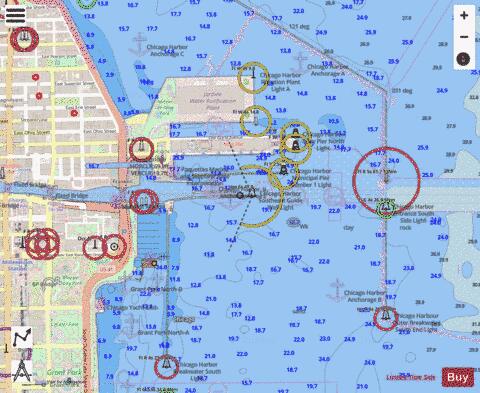 CHICAGO and VICINITY S BRANCH CHICAGO RIVER Marine Chart - Nautical Charts App - Streets