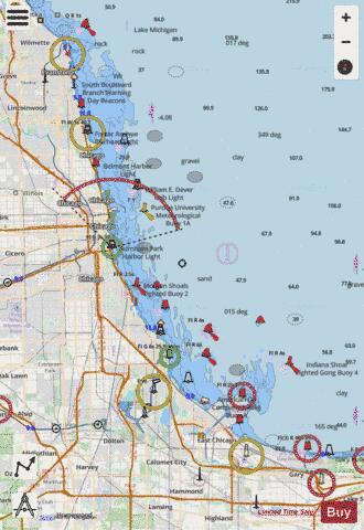 CHICAGO LAKE FRONT Marine Chart - Nautical Charts App - Streets