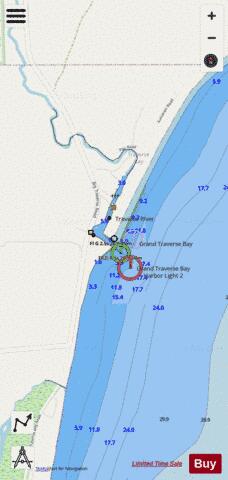 GRAND TRAVERSE BAY HARBOR MICHIGAN Marine Chart - Nautical Charts App - Streets
