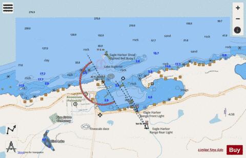 EAGLE HARBOR MICHIGAN Marine Chart - Nautical Charts App - Streets