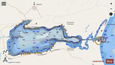 LAC LA BELLE HARBOR MICHIGAN Marine Chart - Nautical Charts App - Streets