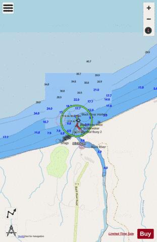BLACK RIVER HARBOR MICHIGAN Marine Chart - Nautical Charts App - Streets
