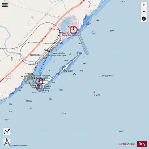 TACONITE HARBOR MINNESOTA Marine Chart - Nautical Charts App - Streets