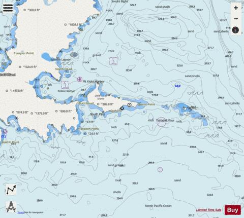 KISKA HARBOR AND APPROACHES Marine Chart - Nautical Charts App - Streets