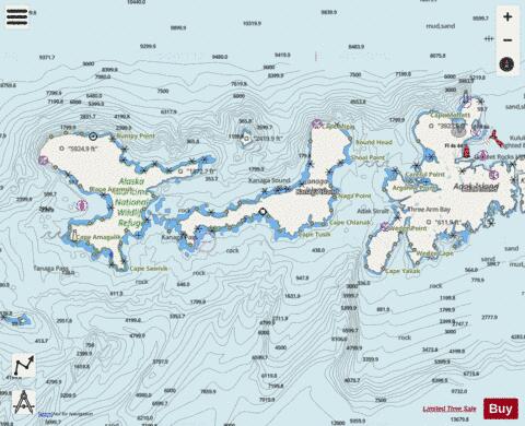 ADAK ISLAND TO TANAGA ISLAND Marine Chart - Nautical Charts App - Streets