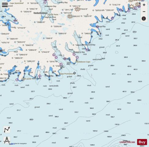 UNALASKA ISLAND  PROTECTION BAY TO EAGLE BAY Marine Chart - Nautical Charts App - Streets