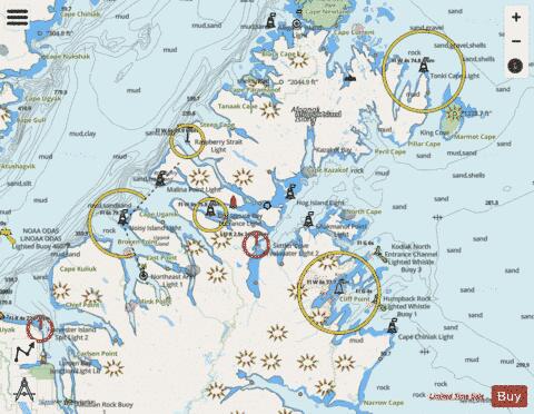 MARMOT BAY AND KUPREANOF STRAIT Marine Chart - Nautical Charts App - Streets
