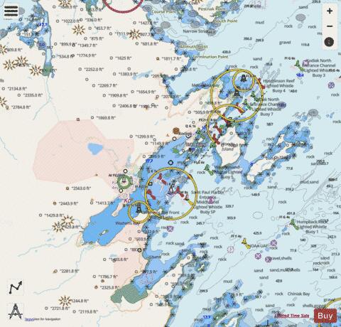 KODIAK AND ST PAUL HARBORS Marine Chart - Nautical Charts App - Streets