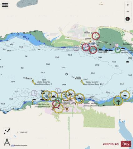 VALDEZ AND VALDEZ MARINE TERMINAL Marine Chart - Nautical Charts App - Streets