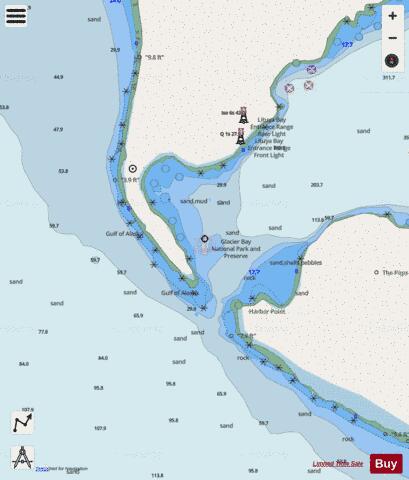 LITUYA BAY ENTRANCE Marine Chart - Nautical Charts App - Streets