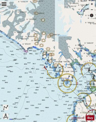 CAPE SPENCER TO ICY POINT Marine Chart - Nautical Charts App - Streets
