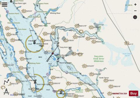 HOLKHAM BAY AND TRACY ARM - STEPHENS PASSAGE Marine Chart - Nautical Charts App - Streets