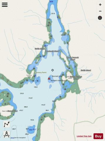 BURNETT INLET  ETOLIN ISLAND Marine Chart - Nautical Charts App - Streets