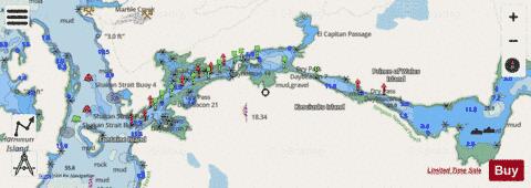 EL CAPITAN PASSAGE  DRY PASS TO SHAKAN STRAIT Marine Chart - Nautical Charts App - Streets