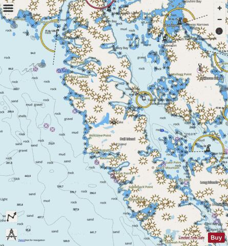 CENTRAL DALL ISLAND AND VICINITY Marine Chart - Nautical Charts App - Streets