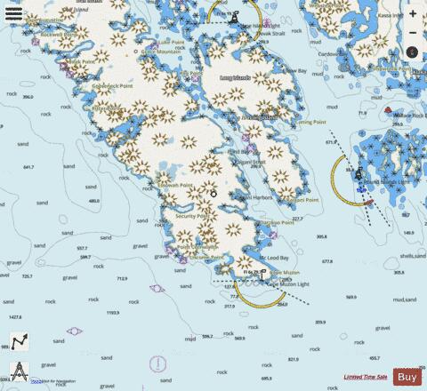SOUTHERN DALL ISLAND AND VICINITY Marine Chart - Nautical Charts App - Streets