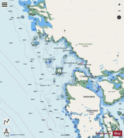 DEWEY ANCHORAGE Marine Chart - Nautical Charts App - Streets