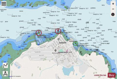 METLAKATLA HARBOR Marine Chart - Nautical Charts App - Streets