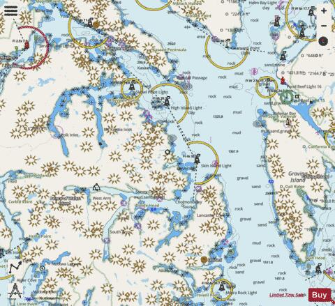 CHOLMONDELEY SOUND and SKOWL ARM Marine Chart - Nautical Charts App - Streets