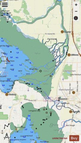 SKAGIT BAY EXTENSION Marine Chart - Nautical Charts App - Streets