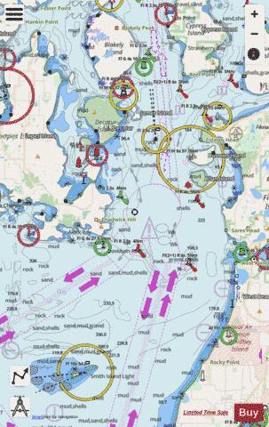 ROSARIO STRAIT SOUTH PART Marine Chart - Nautical Charts App - Streets