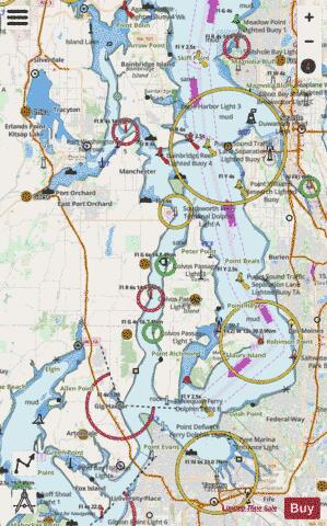 PUGET SOUND SHILSHOLE BAY TO COMMENCEMENT BAY Marine Chart - Nautical Charts App - Streets