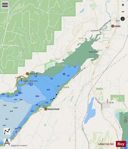CONTINUATION OF HOOD CANAL Marine Chart - Nautical Charts App - Streets