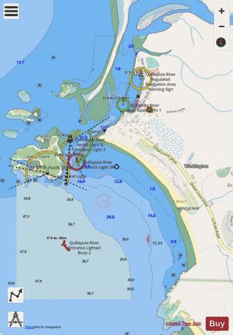 QUILLAYUTE RIVER ENTRANCE Marine Chart - Nautical Charts App - Streets