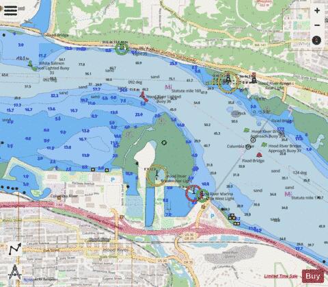 HOOD RIVER Marine Chart - Nautical Charts App - Streets