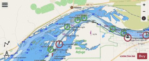 COLUMBIA RIVER BLALOCK ISLANDS TO MCNARY DAM Marine Chart - Nautical Charts App - Streets