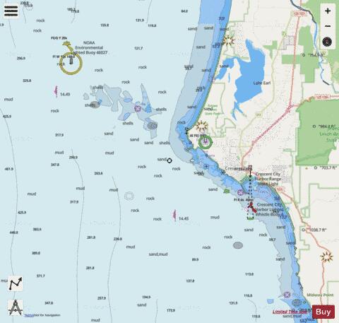 ST. GEORGE REEF AND CRESCENT CITY HARBOR Marine Chart - Nautical Charts App - Streets