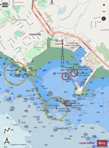 CRESCENT CITY HARBOR Marine Chart - Nautical Charts App - Streets