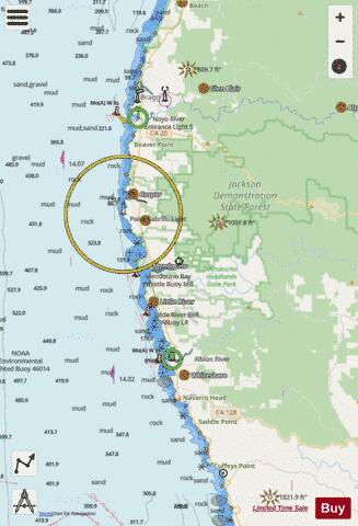 ELK TO FORT BRAGG Marine Chart - Nautical Charts App - Streets