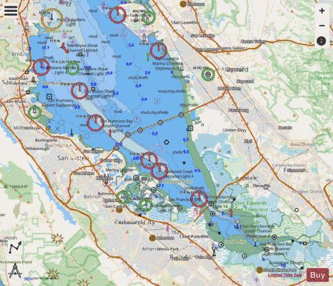 SAN FRANCISCO BAY SOUTHERN PART Marine Chart - Nautical Charts App - Streets